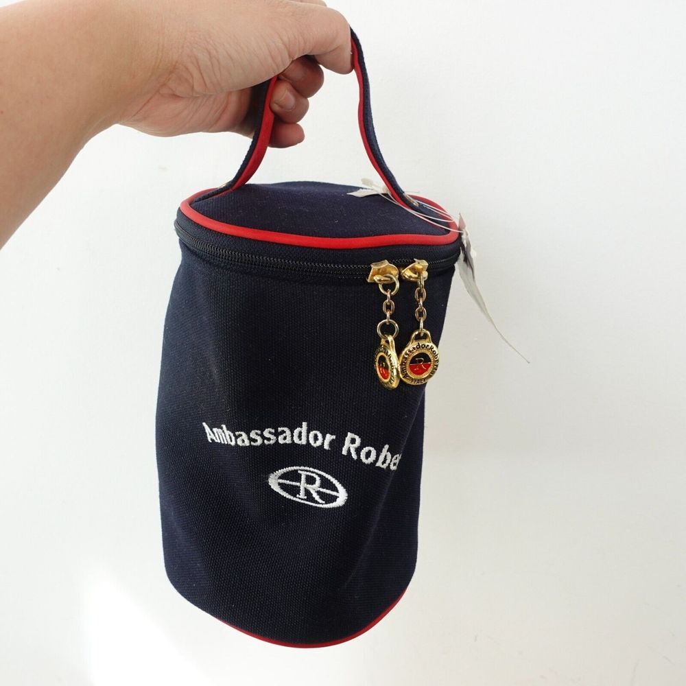 Vintage Barrel Bag Small Canvas Logo Travel Pouch Roberta di Camerino AMBASSADOR
